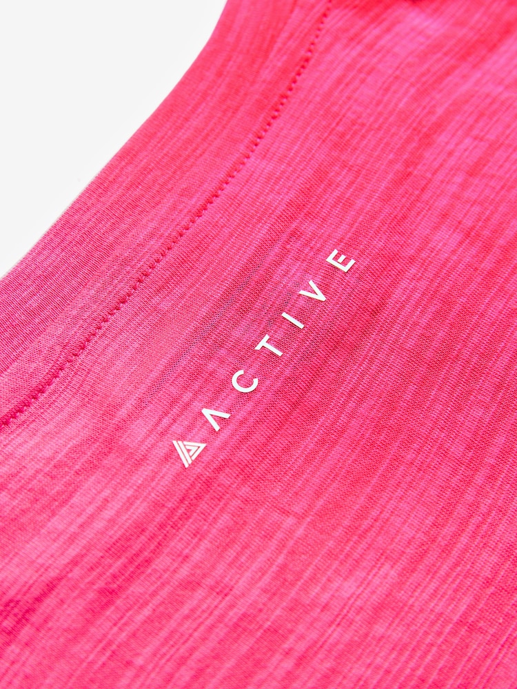 Bright Pink Crew Neck Lightweight Short Sleeve T-Shirt - Image 7 of 8