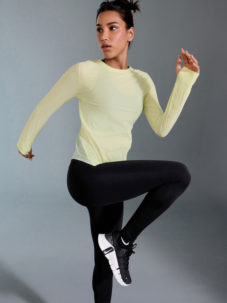 Green Colour Block Long Sleeve Run Top - Image 1 of 1