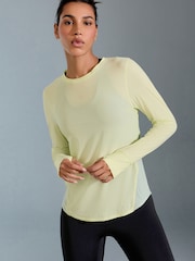Green Colour Block Long Sleeve Run Top - Image 4 of 9