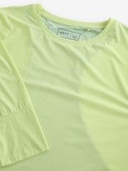 Green Colour Block Long Sleeve Run Top - Image 8 of 9