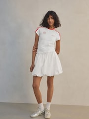 Blanco - Baby Retro Graphic Football 100% Cotton T-Shirt - Imagen 2 de 8