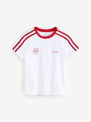 Blanco - Baby Retro Graphic Football 100% Cotton T-Shirt - Imagen 6 de 8