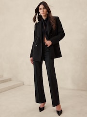Banana Republic Black Straight Everywhere Ponte Trousers - Image 1 of 4