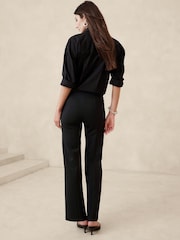 Banana Republic Black Straight Everywhere Ponte Trousers - Image 2 of 4