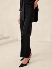 Banana Republic Black Straight Everywhere Ponte Trousers - Image 3 of 4