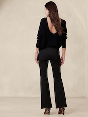 Banana Republic Black Flare Everywhere Ponte Trousers - Image 2 of 4