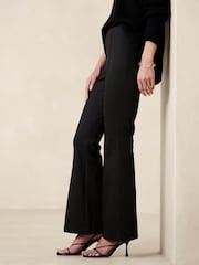 Banana Republic Black Flare Everywhere Ponte Trousers - Image 3 of 4