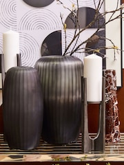 Fifty Five South Grey Hessa Glass Vase - Image 4 of 6