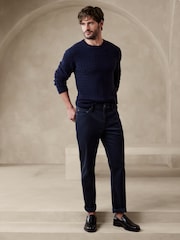 Banana Republic Blue Slim Traveler Trousers 2.0 - Image 1 of 4