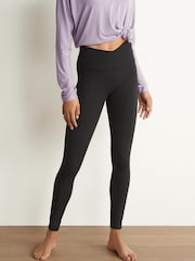 Black Balance Wrap Front Yoga Leggings - Image 1 of 6