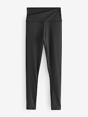 Black Balance Wrap Front Yoga Leggings - Image 5 of 6
