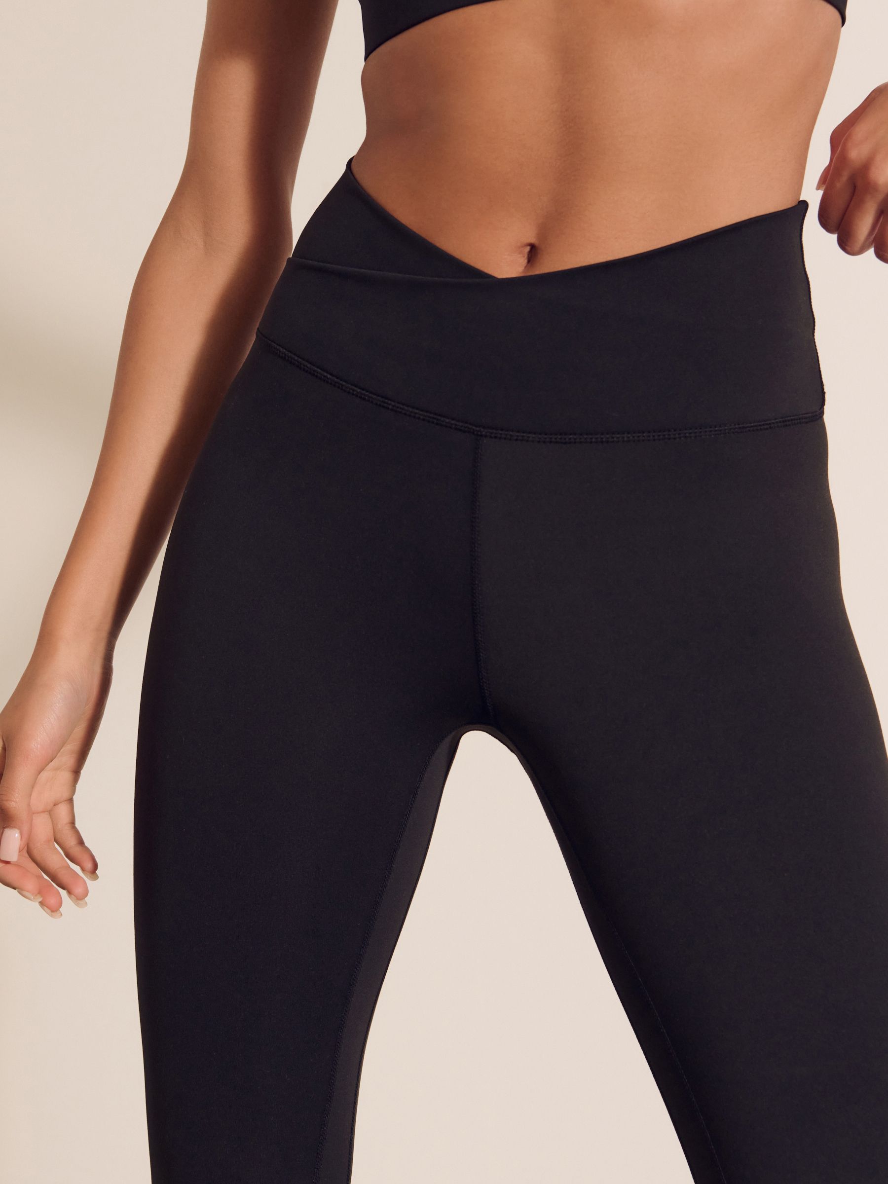 Buy Black Balance Wrap Front Yoga Leggings from Next South Africa