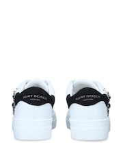 Kurt Geiger London Mini Laney Eye White Trainers - Image 3 of 4