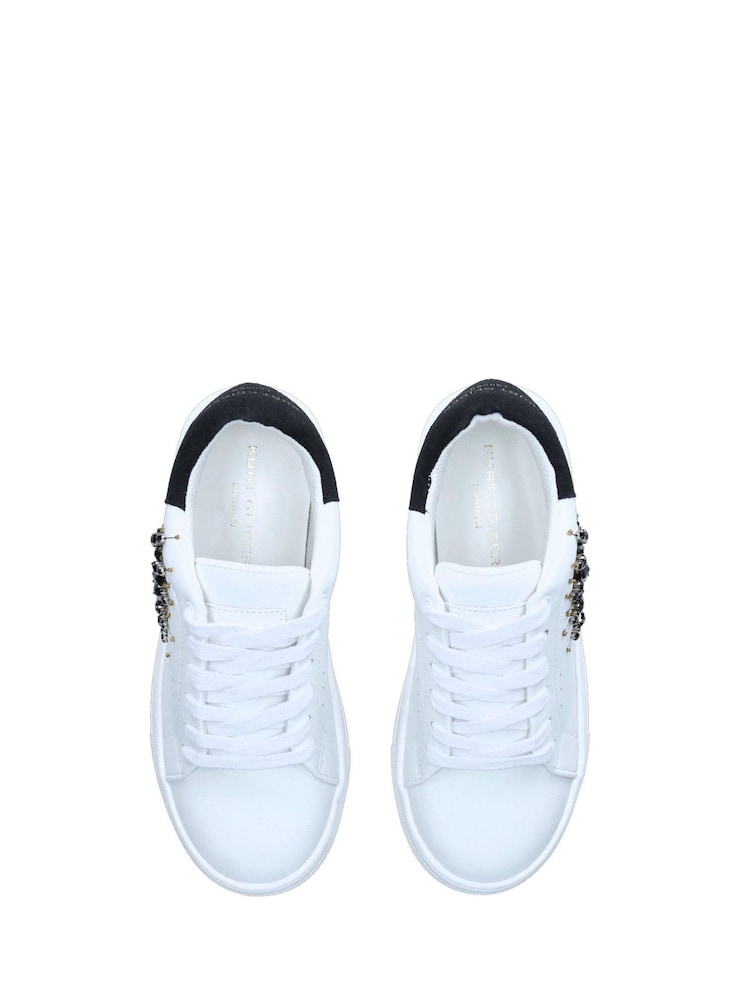 Kurt Geiger London Mini Laney Eye White Trainers - Image 4 of 4