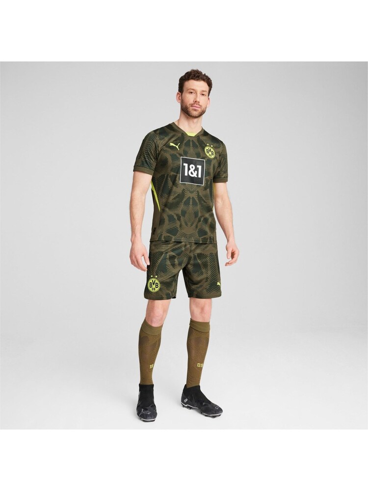 Puma Green Mens Borussia Dortmund 24/25 Goalkeeper Short Sleeve Jersey - Image 2 of 6