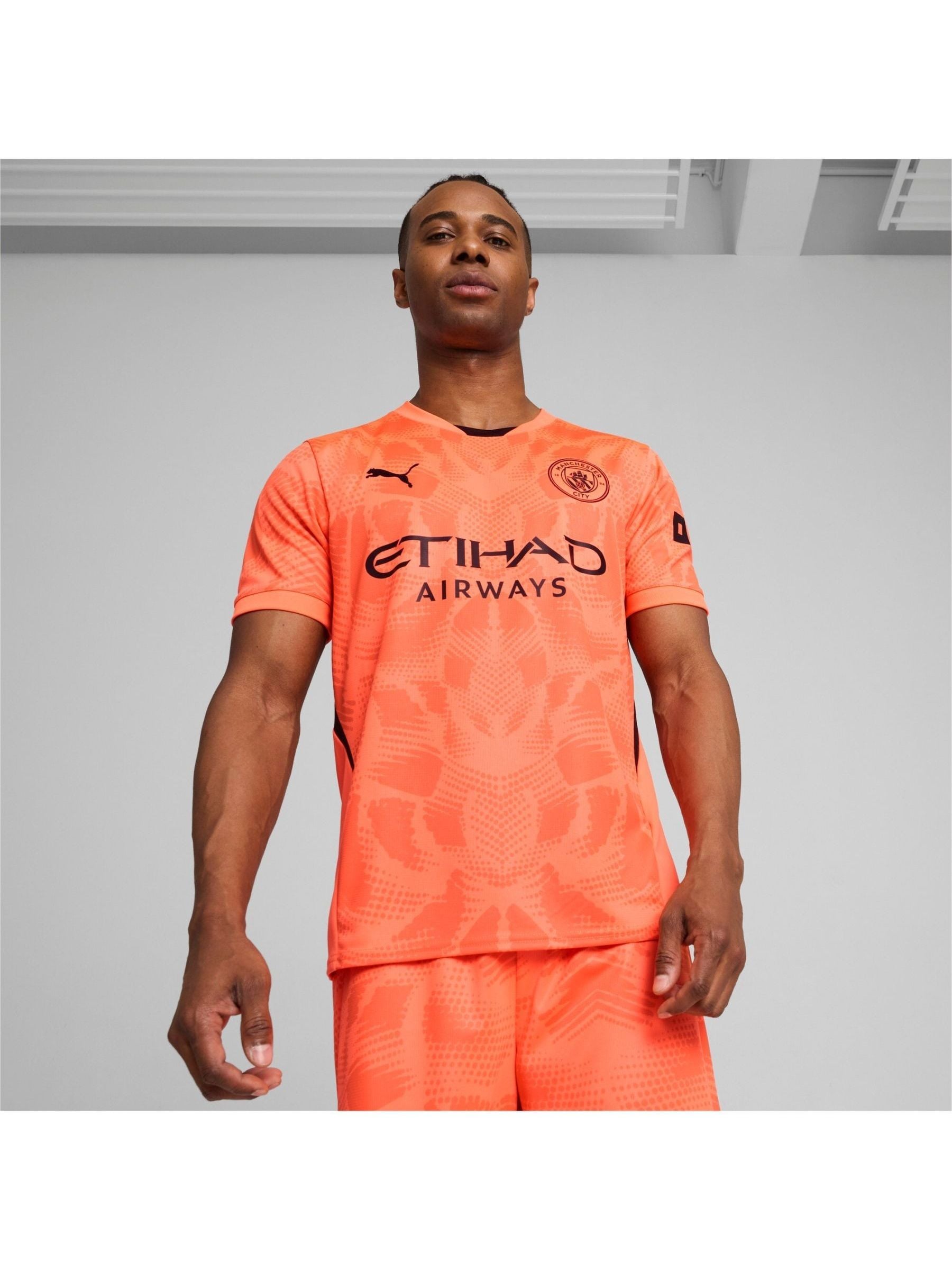 Buy Puma Orange Mens Manchester City 24 25 Goalkeeper Short Sleeve Jersey from the Next UK online shop