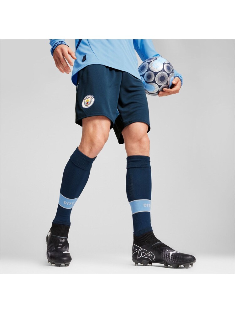 Puma Blue Mens Manchester City 24/25 Shorts - Image 1 of 9
