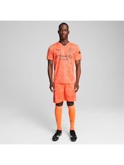 Puma Orange Mens Manchester City 24/25 Goalkeeper Shorts - Image 1 of 6