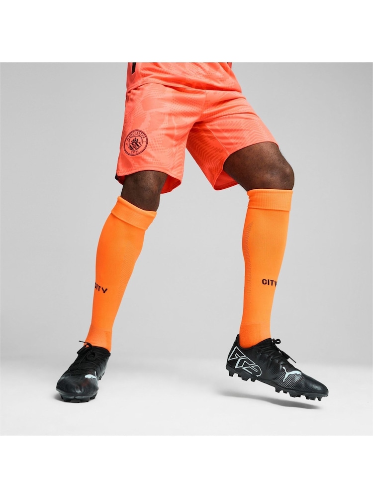 Puma Orange Mens Manchester City 24/25 Goalkeeper Shorts - Image 4 of 6