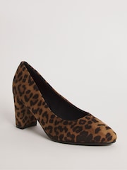JD Williams Brown Comfort Flexible Court Shoes In Extra Wide Fit - Image 1 of 3