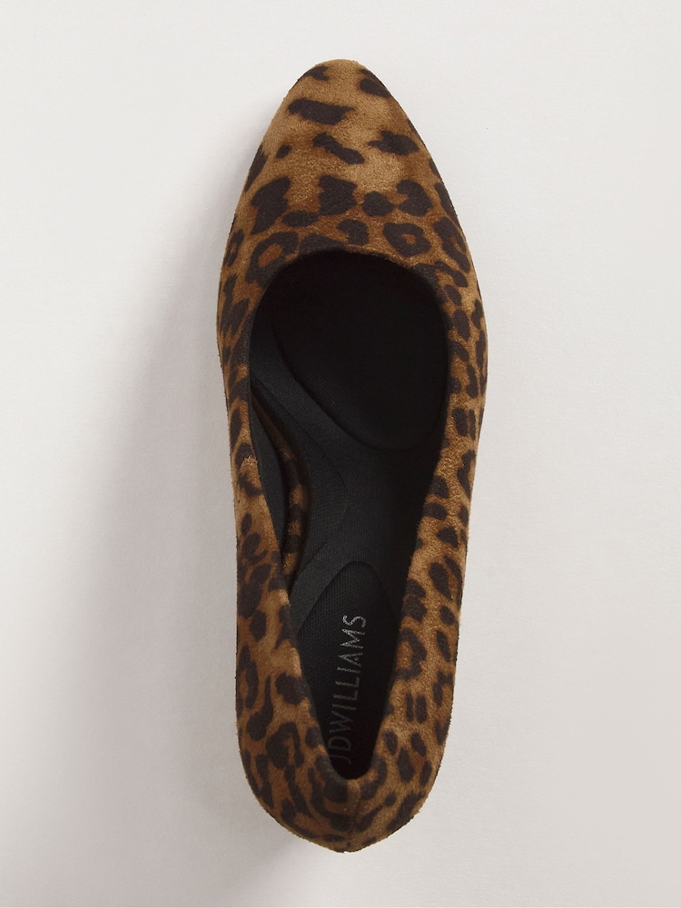 JD Williams Brown Comfort Flexible Court Shoes In Extra Wide Fit - Image 3 of 3