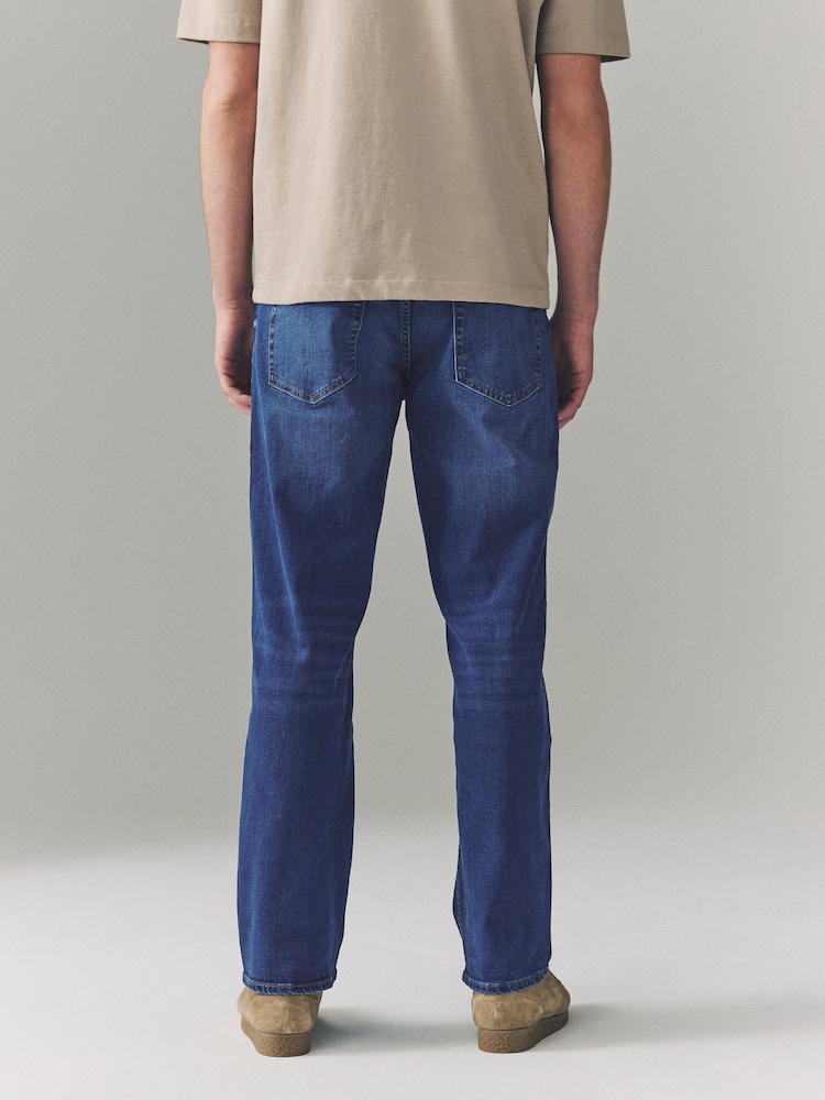 Blue Authentic Single Straight Fit Classic Stretch Jeans - Image 4 of 11