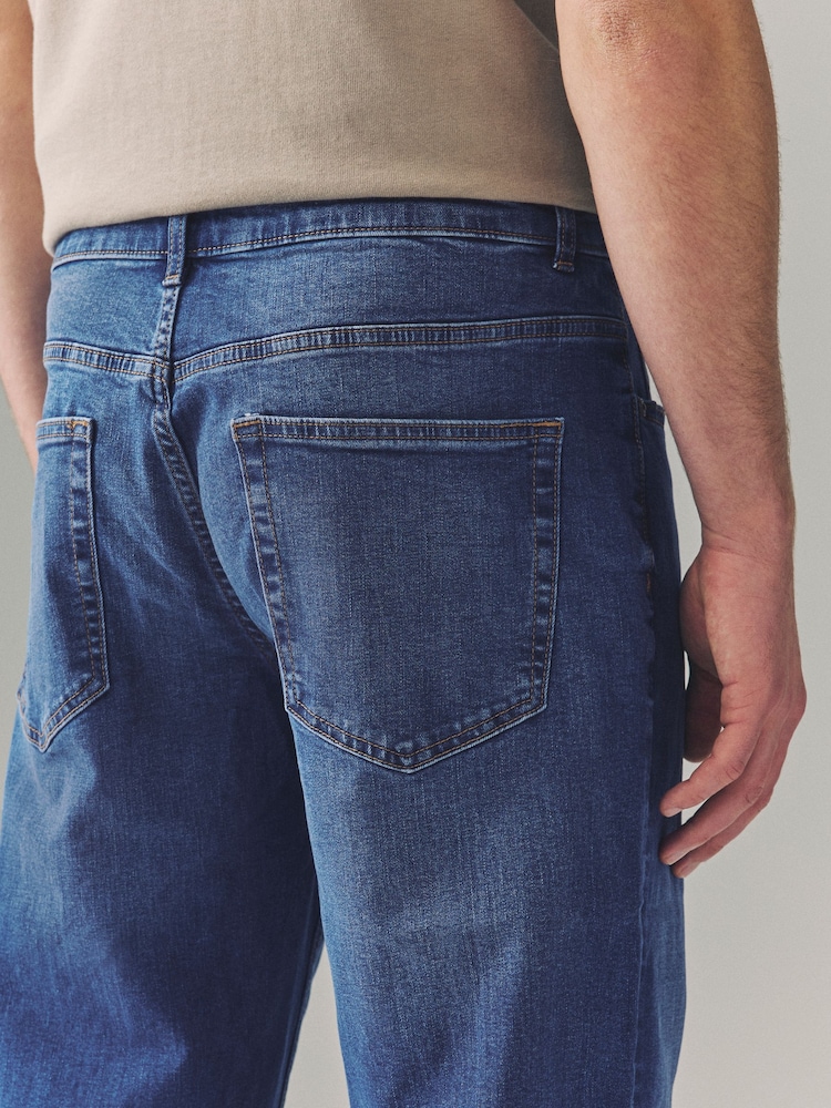 Blue Authentic Single Straight Fit Classic Stretch Jeans - Image 6 of 11