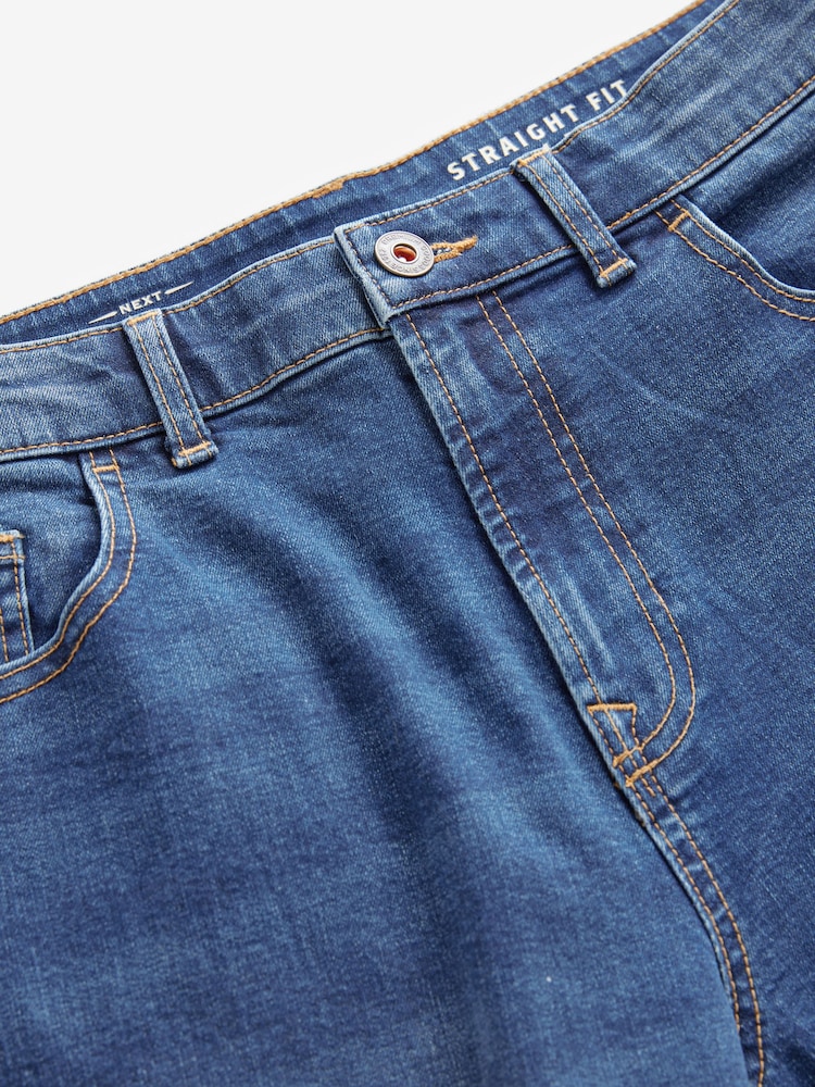 Blue Authentic Single Straight Fit Classic Stretch Jeans - Image 8 of 11