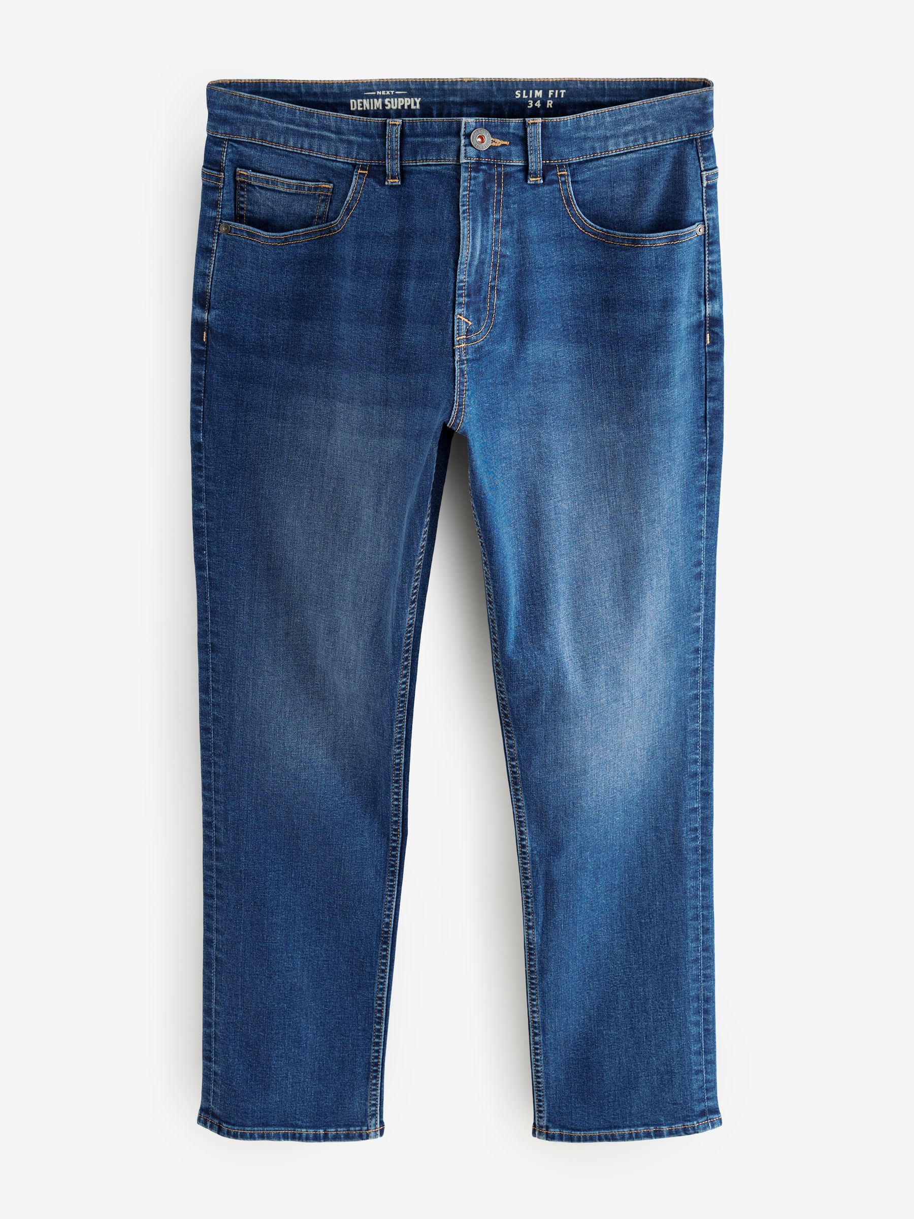 Buy Blue Authentic Single Slim Fit Classic Stretch Jeans from Next USA