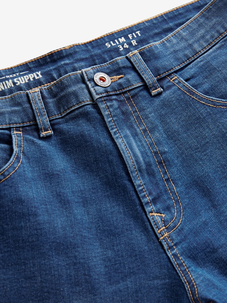 Blue Authentic Single Slim Fit Classic Stretch Jeans - Image 9 of 11