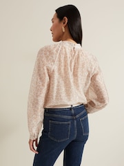Phase Eight Natural Aila Animal Print Blouse - Image 2 of 6