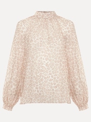Phase Eight Natural Aila Animal Print Blouse - Image 6 of 6