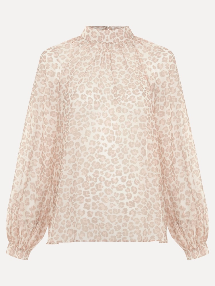Phase Eight Natural Aila Animal Print Blouse - Image 6 of 6