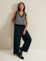 Phase Eight Black Zoe Tweed Knit Black Tank - Image 3 of 7