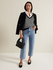 Phase Eight Black Zoe Tweed Knit Black Tank - Image 6 of 7