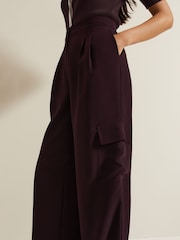 Phase Eight Red Marissa Cargo Trousers - Image 4 of 6