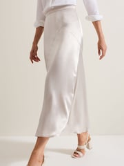 Phase Eight Metallic Ophelia Satin Midi Skirt - Image 5 of 7