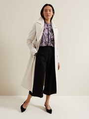Phase Eight Purple Aretta Floral Print Blouse - Image 6 of 7
