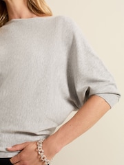 Phase Eight Grey Cristine Knit Jumper - Image 5 of 7