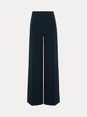 Phase Eight Green Petite Arabella Pleat Wide Leg Trousers - Image 7 of 7