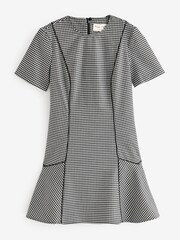 Phase Eight Black Petite Viola Houndstooth Mini Dress - Image 7 of 8