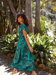 Phase Eight Green Sabrianna Print Midi Dress - Image 1 of 8