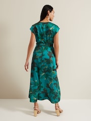Phase Eight Green Sabrianna Print Midi Dress - Image 3 of 8