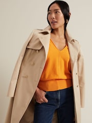 Phase Eight Orange Gina V-Neck Batwing Jumper - Image 6 of 7
