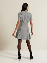 Phase Eight Black Viola Houndstooth Mini Dress - Image 2 of 7
