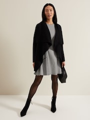 Phase Eight Black Viola Houndstooth Mini Dress - Image 6 of 7