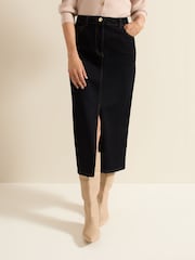 Phase Eight Blue Amani Dark Wash Denim Skirt - Image 3 of 6