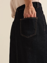 Phase Eight Blue Amani Dark Wash Denim Skirt - Image 5 of 6