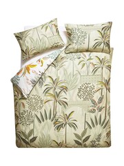 Sara Miller 100% Cotton Palm Garden Pussilakana ja tyynyliinasetti - Kuva 5 / 5