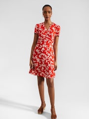 Hobbs Red Petite Lydia Dress - Image 1 of 4